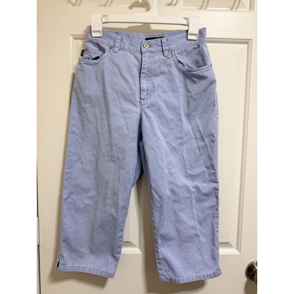 Lauren Ralph Lauren Jeans Women's 4P Blue Classic Mid Calf Pockets Preppy 28x18